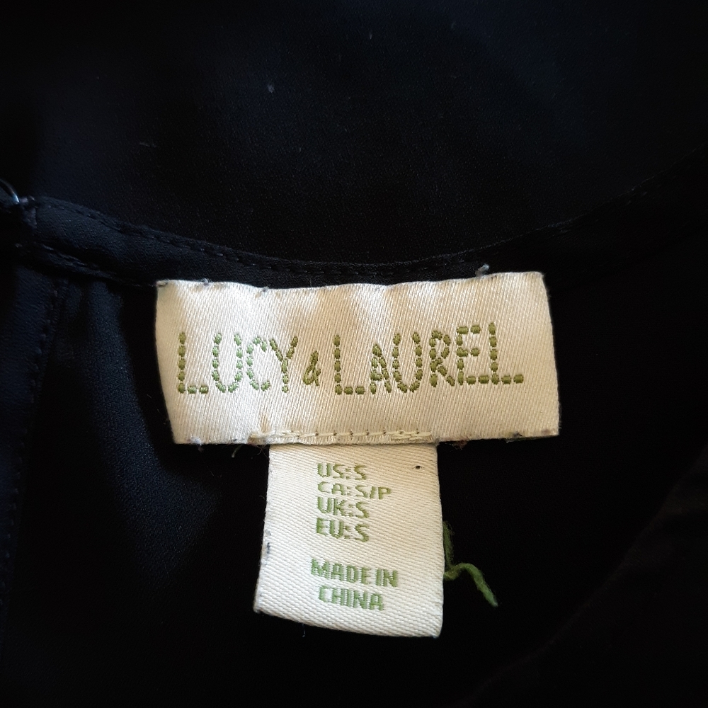 Lucy & Laurel floral blouse top sz small *B - Picture 5 of 5